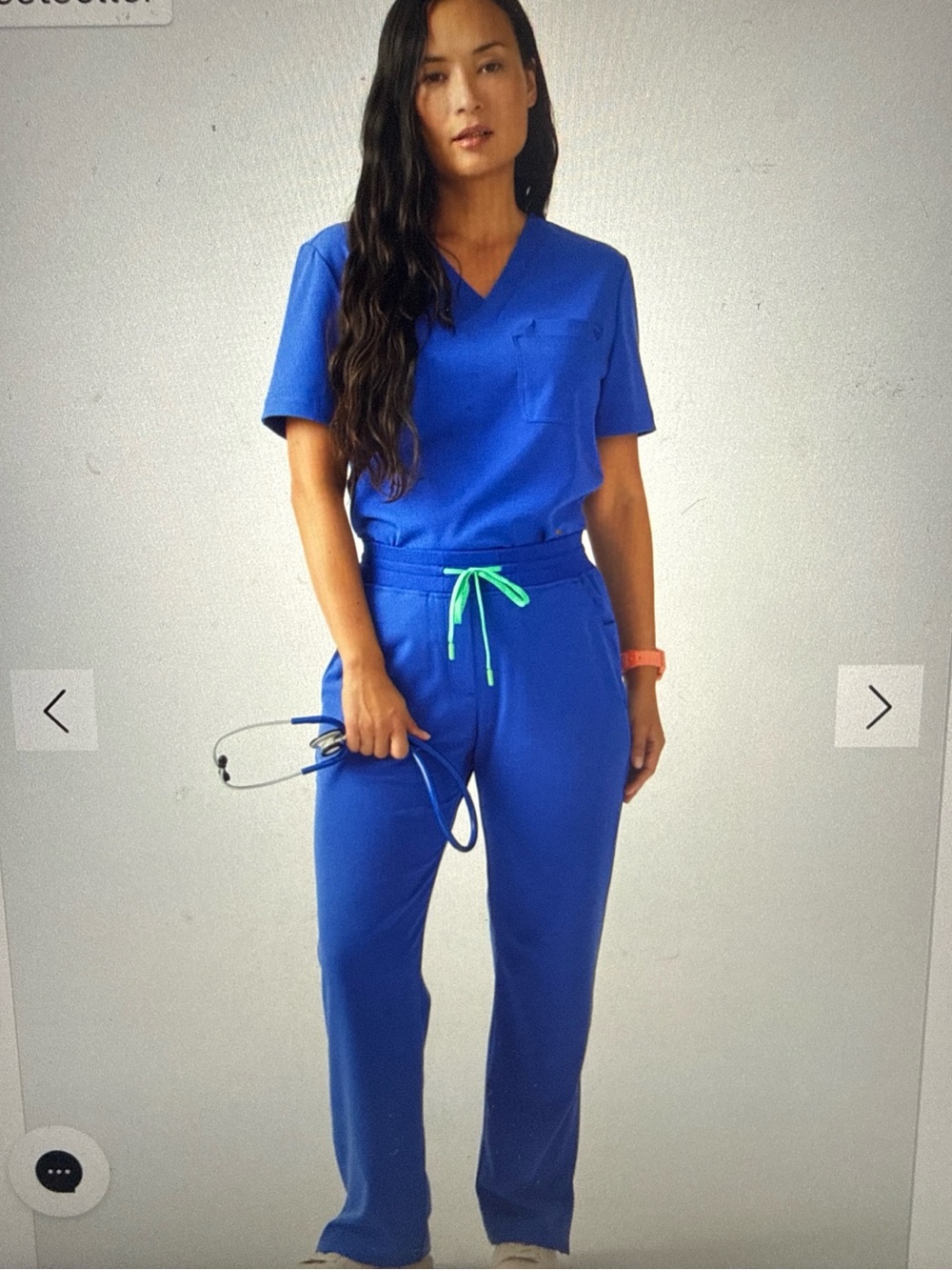 Women's eco-friendly Scrub Set in Royal Blue